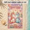 Unicorn Theme Soft Beach Towel Personalized Custom Name Text Towel Portable for Beach Pool Travel