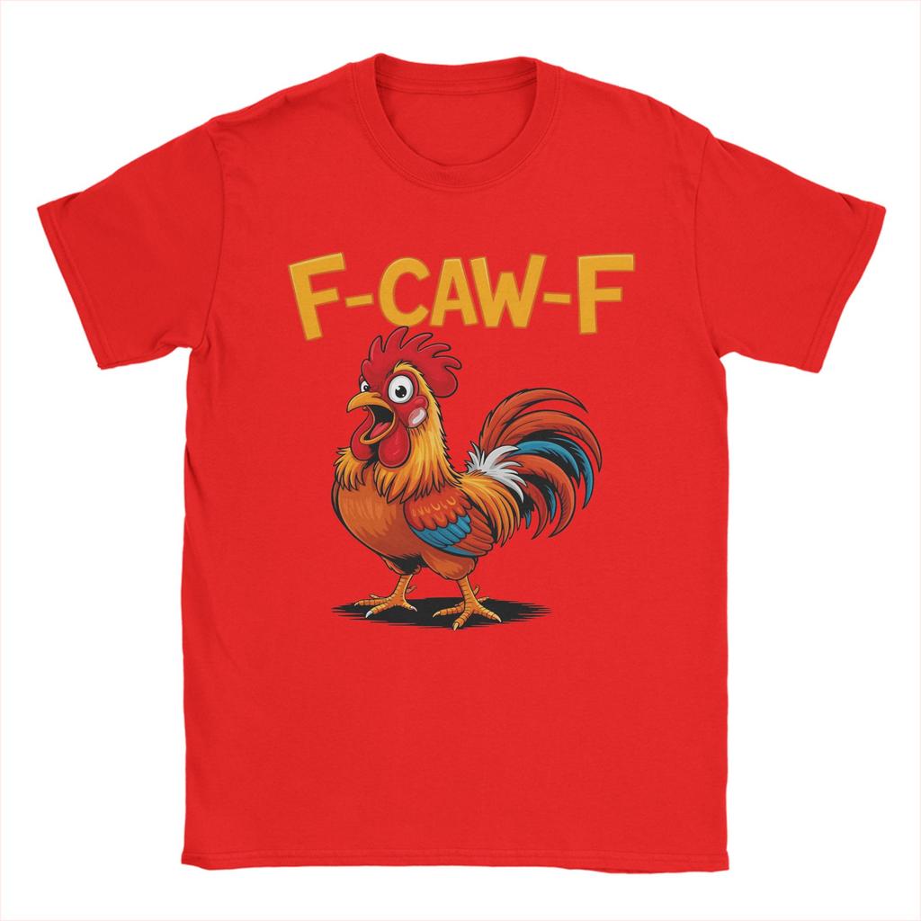 Zabawna koszulka z memem kurczaka F-Caw-F FCAWF na lato, bawełniana koszulka dla mężczyzn, modny T-shirt z krótkim rękawem, casualowe topy Y2K