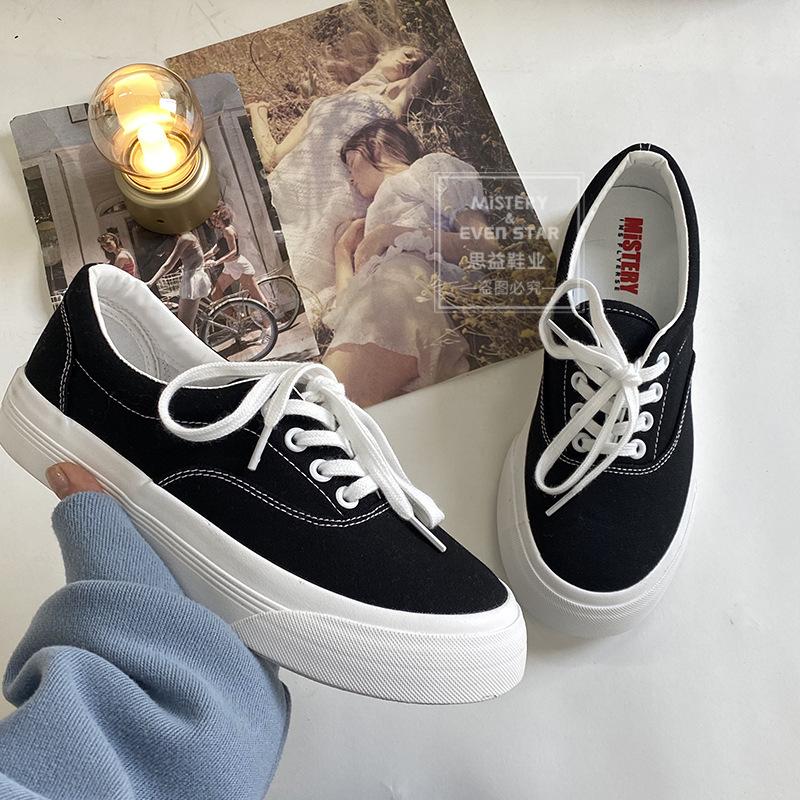 Platform canvas shoes female height-increasing student casual shoes Hanhan big head shoes 503