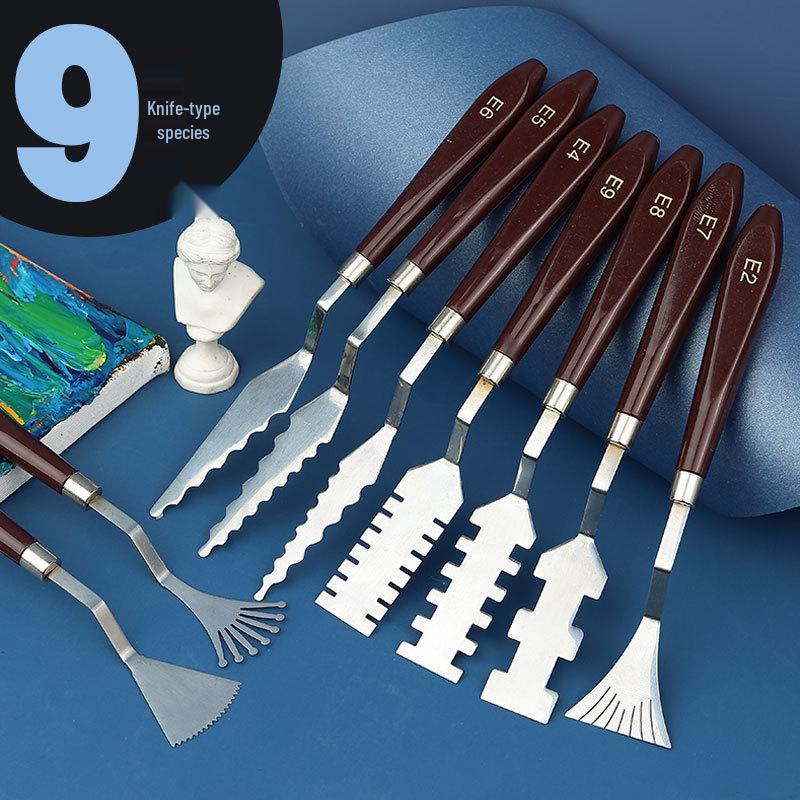 Irregular Shape Palette and Scraper Art Knife for Oil, Acrylic, and Gouache Painting