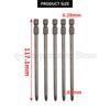 5Pcs FOR HILTI PH2 BIT FOR SMD 57 MAGAZINE Long 116mm Magnetic Cross Head PH2 Electric Screwdriver Bit