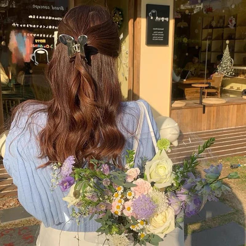 Korean Edition Fashionable Large Bow Hair Grip Clip Colorful Hairpins Hair Accessories Girls High-quality Elegant Shark Clips