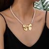 Elegant Ballet Bow Necklace Women's Versatile Jewelry for Weddings, Parties, Daily Wear - Year-Round Accessory