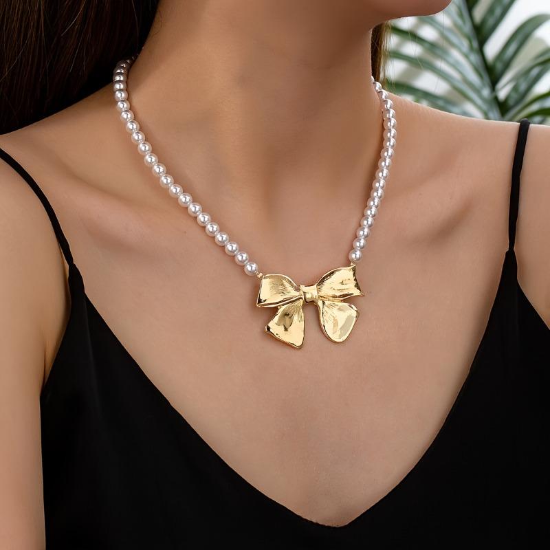 Elegant Ballet Bow Necklace Women's Versatile Jewelry for Weddings, Parties, Daily Wear - Year-Round Accessory