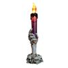 Halloween Hand LED Candle Decoration, 3D Flameless Taper Candles, Battery Operated Finger Decorative Candlestick Ornaments, Skeleton T