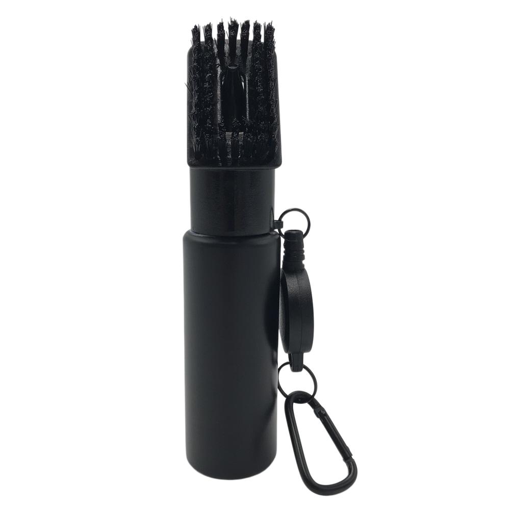 New Black Golf Water Spray Brush Cleaning Brush 120ml Water with Stiff Nylon Bristles and Retractable Pull Ring