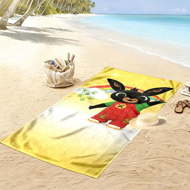 Bing Print Beach Towel, Large Soft Quick Dry Towel for Beach Camping Swimming