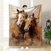 Majestic Brown Horses Blanket for all seasons blanket lunch break throw gift