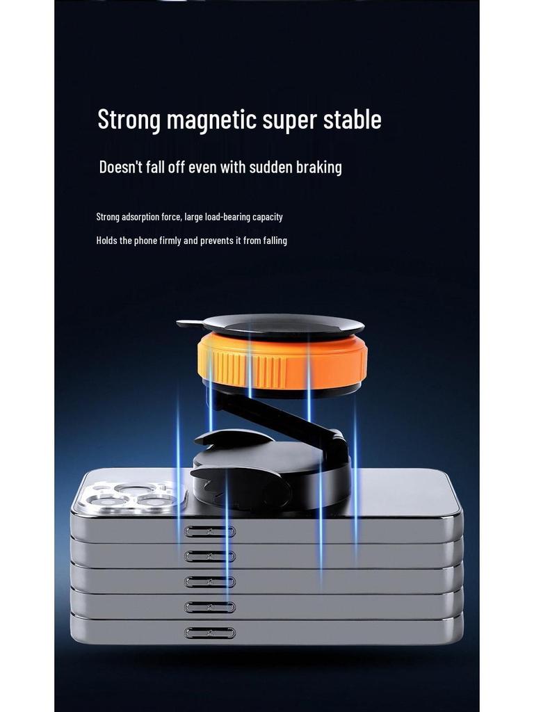 Magnetic Suction Cup Car Phone Holder with Strong Grip for Universal Use