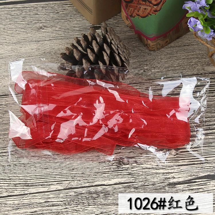 

10Meters 6/10mm Chiffon Organza Ribbon Sewing Fabric Supplies Craft Gift Wrapping Headwear DIY Decoration Clothing Accessories 6mm Organza червоний
