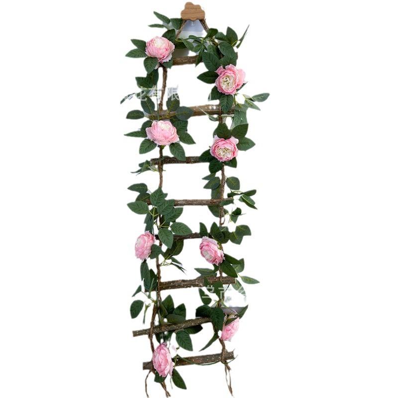 Simulation Of Fake Peony Vines, Living Room Ceiling Winding Blocking Decorative Plastic Vines Artificial Green Plants