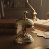 Brass Desk Bell Handcrafted Engraved Call Bell Home Decor Office Decor