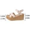 Fashion Cross Band Chunky Platform Sandals Women Fashion Ankle Strap High Heel Sandals Woman 2025 Summer Thick Bottom Wedges Sandalias