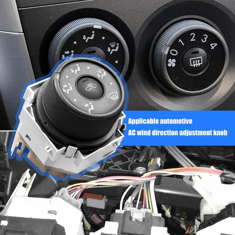 Replacement Air Vent Selector 5590102120 Strong ABS Blower Mode Switches 6 Position Airflows Regulator for Automotives