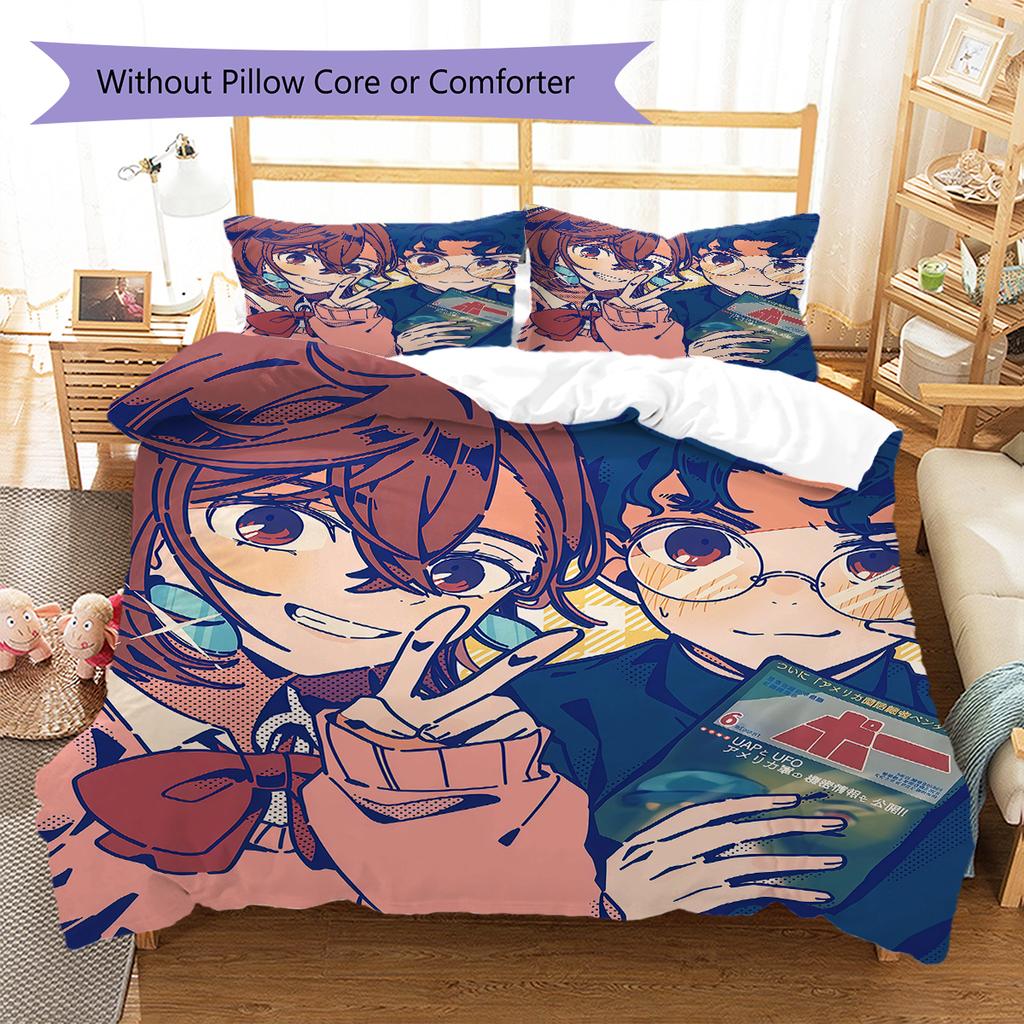 DAN DA DAN Pattern Bedding,Quilt Set Quilt Cover Pillowcase Home Birthday Gift (1 * duvet cover + 2 * pillowcase, without core)