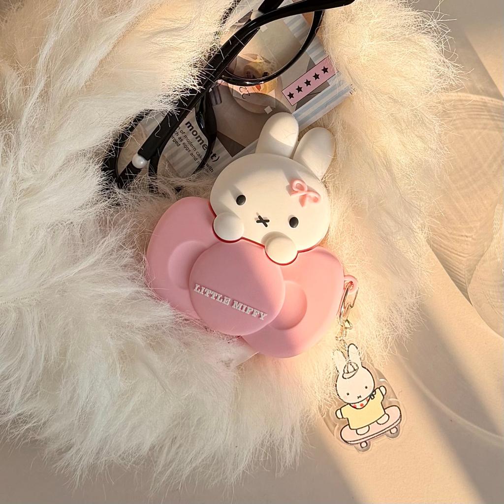 Bow Miffy Rabbit for Airpods4 Apple AirPods Pro3 Earphone Case 2/3 Generation Silicone