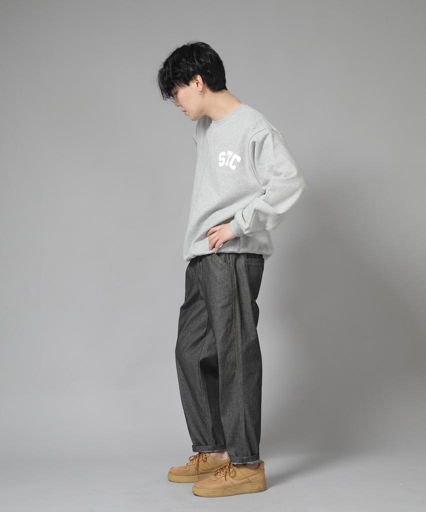 Seinteukeulu Bridgefill Elastic Waist Pants Bwd-324 Gray Black Denim Brs