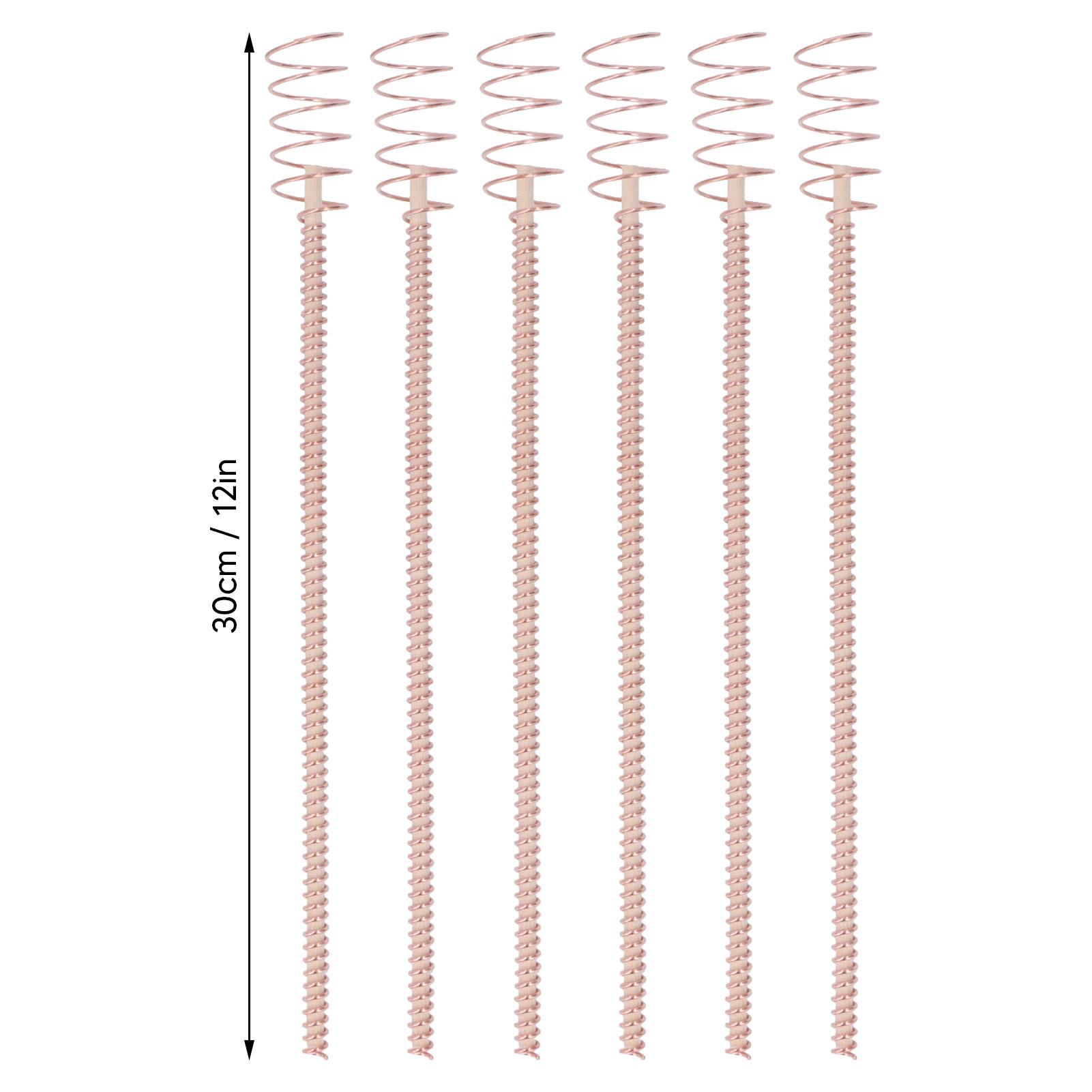

6Pcs 30cm Electric Cultivation Plant Pile Electroculture Gardening Copper Coil Antenna Set for Garden Plants Vegetables