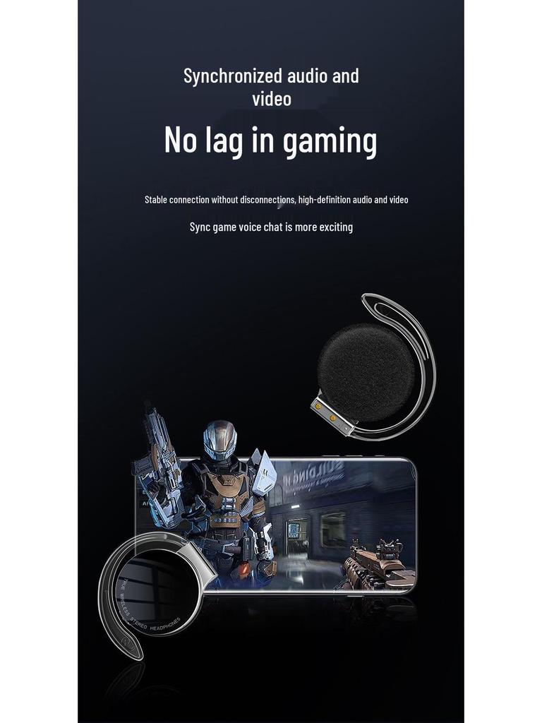 F2 TWS Sports Ear-Hook Bluetooth 5.2 Earphones, Noise Cancelling, Low Latency