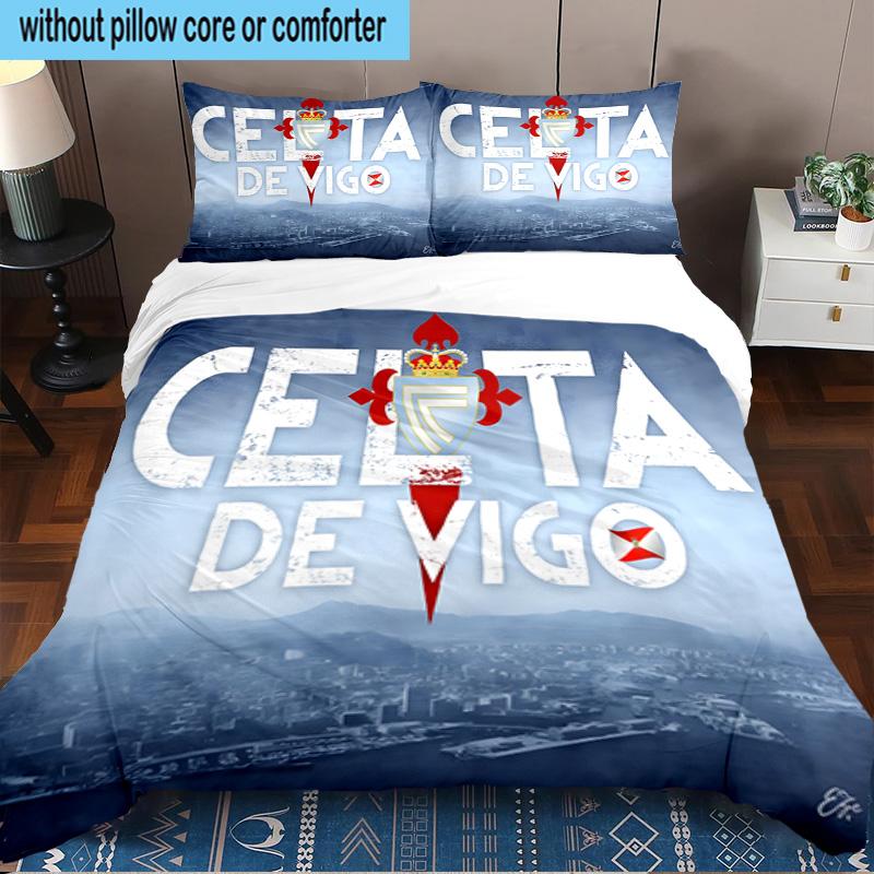 Celta Vigo Crest 3PCS Bedding set,Ideal for1pc Duvet Cover And 2pcs Pillowcases Perfect for Christmas gift,Ideal for Bedroom, Dormitory