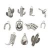 100g Western Cowboy Charm Set: Hat, Boots, Gun, Cactus & More DIY Alloy Jewelry Accessories