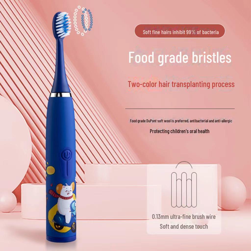 Hot Spot Ultrasonic Electric Toothbrush for Kids - Soft Bristle, Battery-Powered, Creative Student Gift