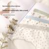 Women's Pastoral-Style Mori Girl Mid-Waist Cotton Lace Print Panties