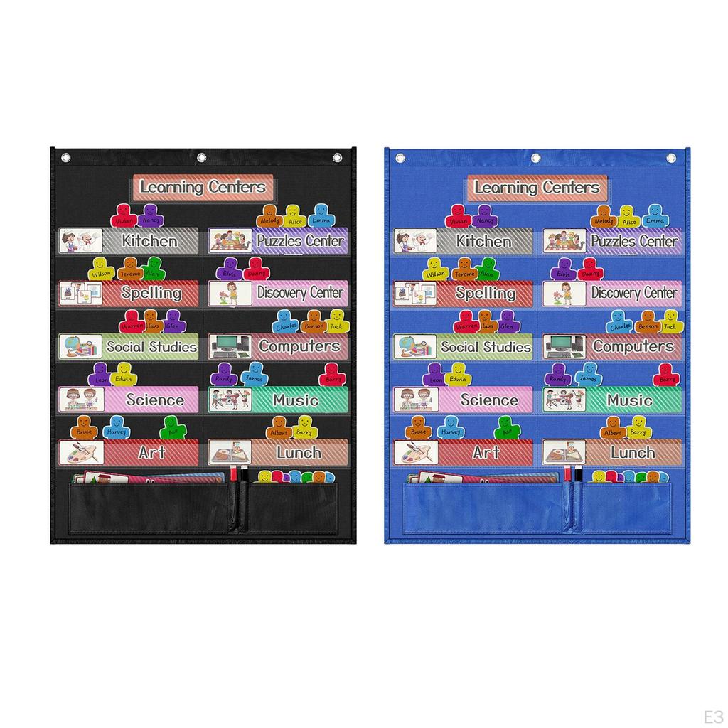 Classroom Chart, Educational Learning Center Pocket Scheduling Chart