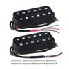 FLEOR Ceramic Humbucker Pickup Set (Neck & Bridge) – Black Double Coil for Electric Guitars