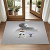 Kylian Mbappe Design Crystal Velvet Rug Soft Decorative Mat for Bedroom Entrance