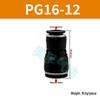 Black Pneumatic High-Pressure Air Hose Quick Connect Fitting, Variable Diameter (4 To 16mm), PU Straight Pneumatic Component