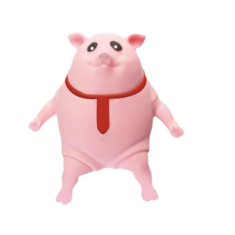 Pink Pig Anti Stress Squeeze Toy Cute Cartoon Animal Piggy Stress Relief Vent Ball for Kids Adults Release Stress Toy  Gifts