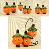 Charming Soft Persimmon Plush Toy Keychain Vibrant Orange Color Perfect For Kids' Bags