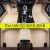 Car Floor Mats For VW Volkswagen CC 2010 2012 2013 2014 2015 2016 2017 2018  Foot Pads Carpet Cover Interior Accessories