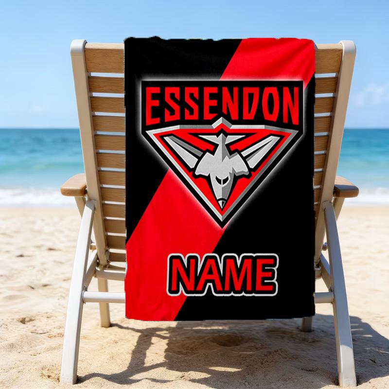 1pc Football20 Beach Towel with Custom Name, Beach/Swimming/Bath/Picnic/Camping Towel, Suitable for Seaside Beaches