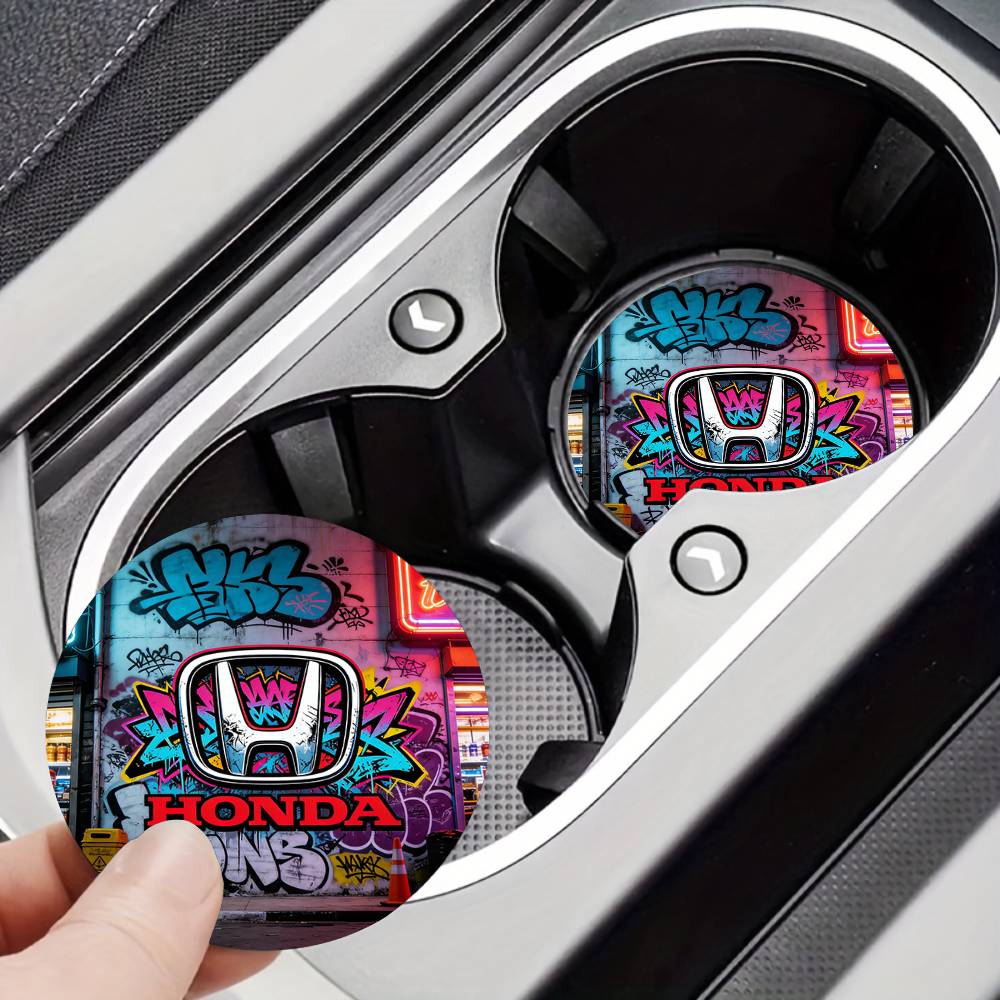For Honda New Car Cup Holder Anti-Slip Silicone 7cm Insert Coaster Mat Universal Car Accessories Black Fit Most Cars