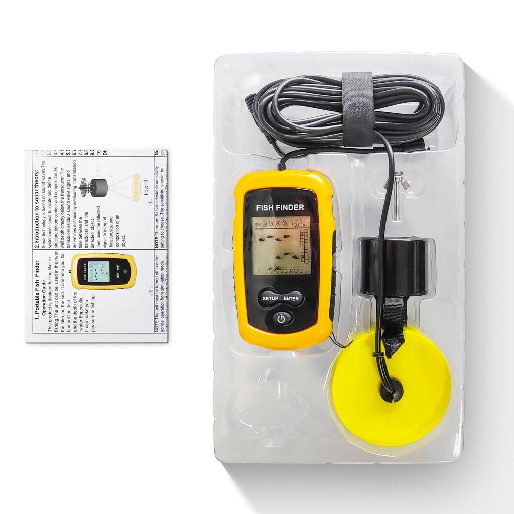 Smart Wired Fish Finder - Locate Schools of Fish with Ease, 100m Depth Probe