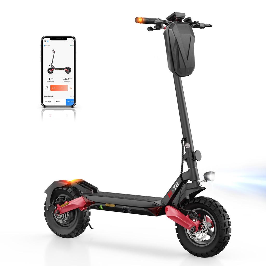 ISINWHEEL T8 Terénní elektrická koloběžka 500W motor 48V15Ah baterie Město Venkovní 10palcové terénní pneumatiky EScooter