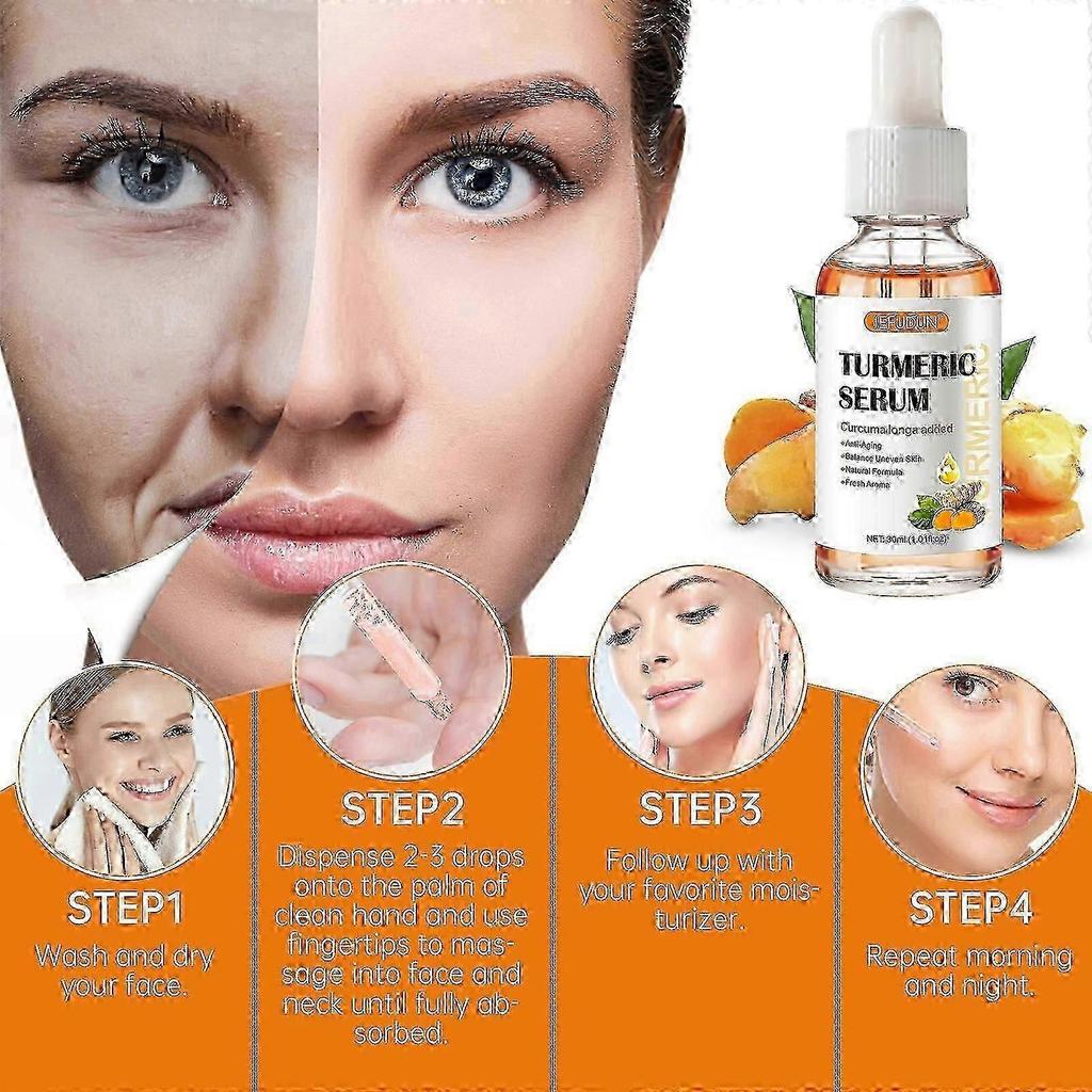 Pack Turmeric Serum For Anti-wrinkle, Turmeric Dark Spot Corrector Serum For