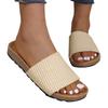 Women Flat Slide Sandals Lightweight Slip On Open Toe Casual Summer Footwear with Textured Strap and Cushioned Footbed for Indoor Outdoor Use