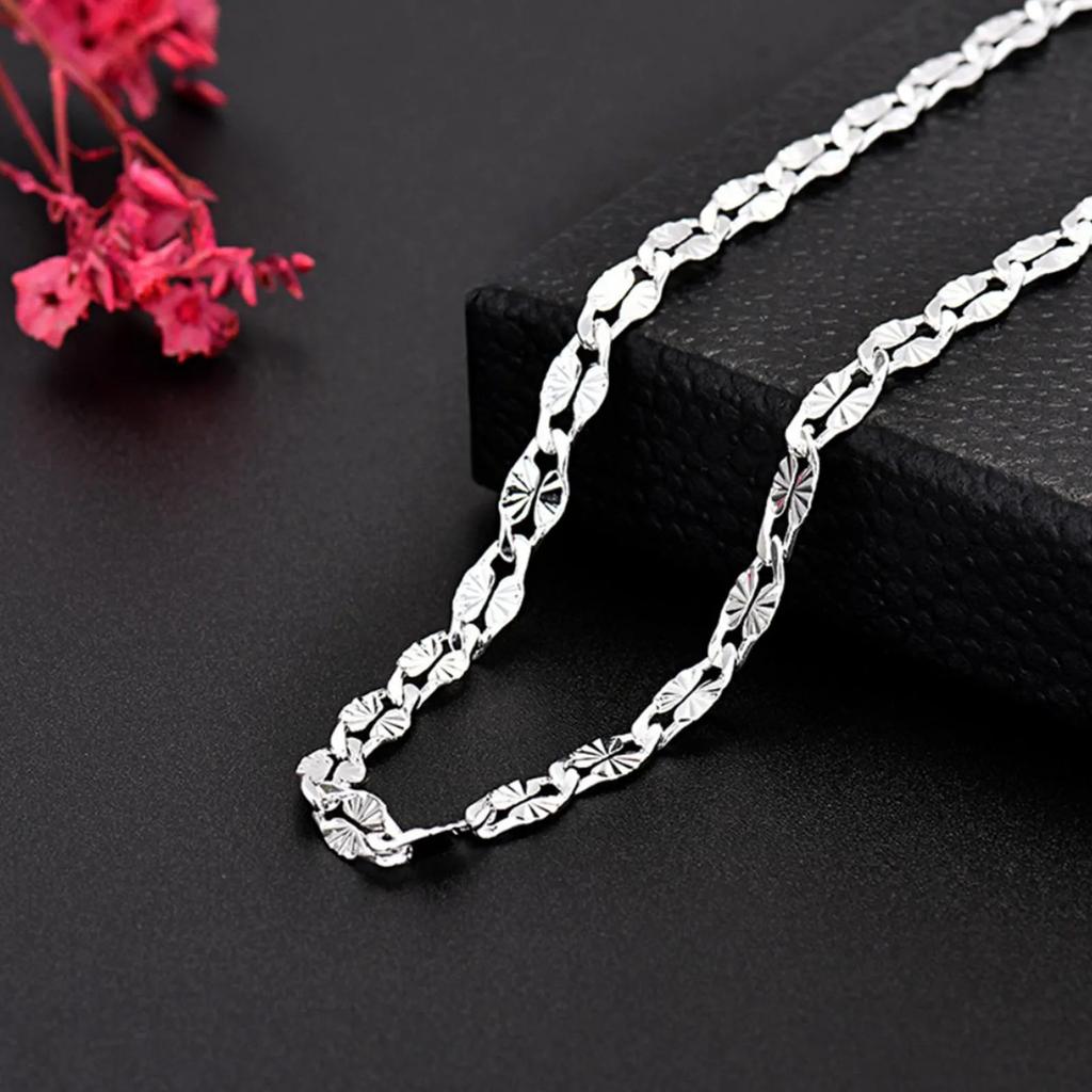Fine   Copper Flat Chains Necklaces for Men Women Wedding Party Jewelry Christmas Gifts 45-75cm