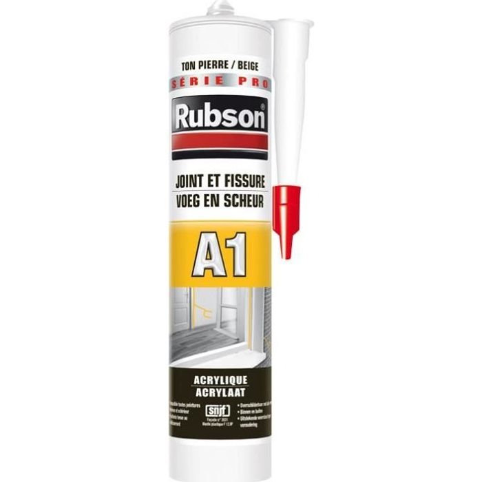 Mastic A1 - RUBSON - Ton Pierre - Résines Acryliques - 300 mL