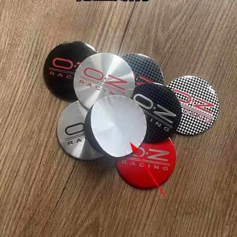 4pcs/lot 55mm OZ Racing Emblem Badge Car Styling Wheel Center Cover Sticker Carbon Fiber Hub Cap Decal For OZ M582