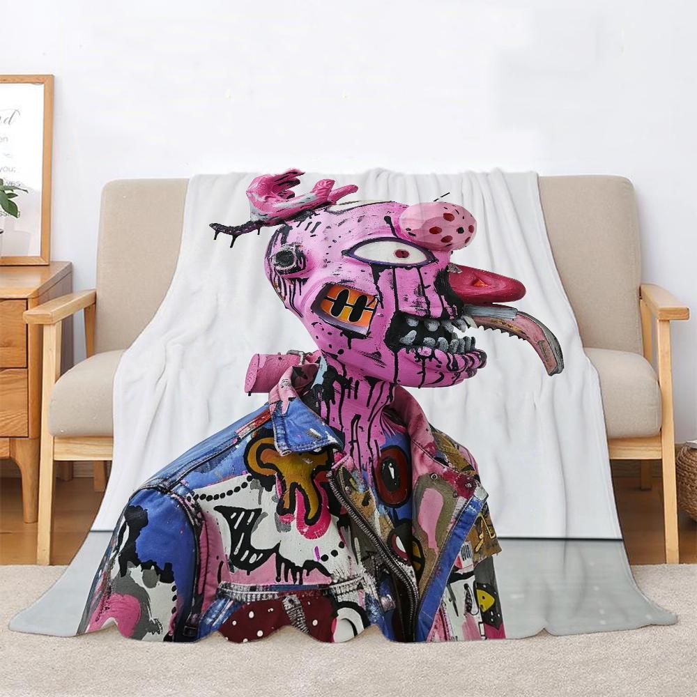 Artist Bjarne Melgaard Designer Blanket King Size Microfiber Bedding Fluffy Soft Blankets Sofa Decoration Bed Throw Beach Towel