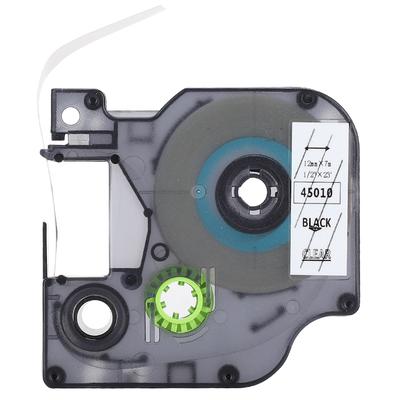 Bandă de etichete pentru hârtie de imprimare DYMO pentru D1(12 mm negru pe fundal transparent 45010)