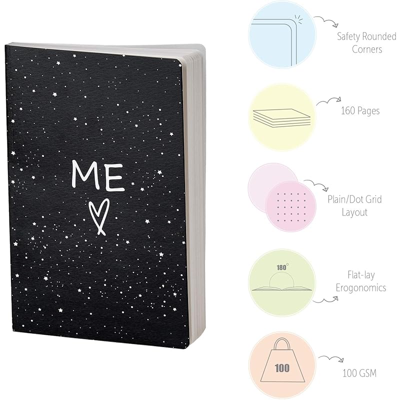 Factor Notes Notebook: 100 Gsm Natural Shade Paper Journal Diary, A5, 144 Pages (Me, Plain) A5