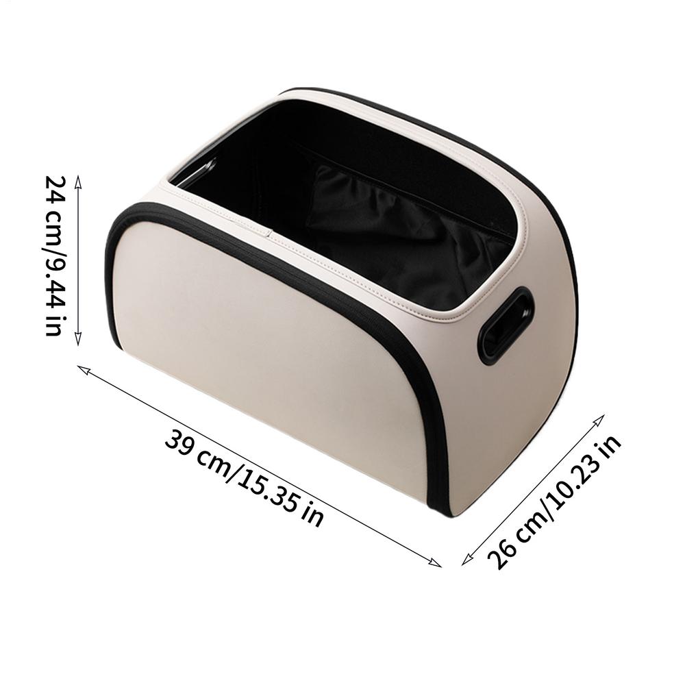 

Car Trunk Organizer With Handles Large Capacity Trunk Storage Organizer Car Accessories For Truck SUV RV Sedan Auto Interior білий