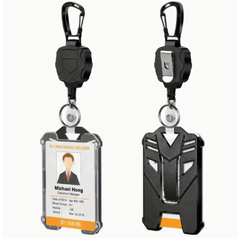 Badge Reel Clip Credit Card Cover Bus Card Cover Case Retractable Badge Holder Badge Clip Heavy Duty ID Holder