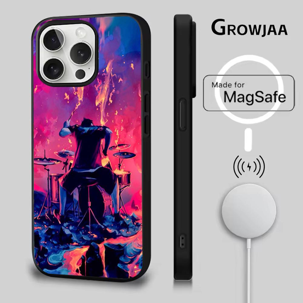 Drum Drummer Phone Case For iPhone 16e,16,15,14,13,12,11,Plus,Pro,Max,Mini Magsafe Magnetic Wireless Charging