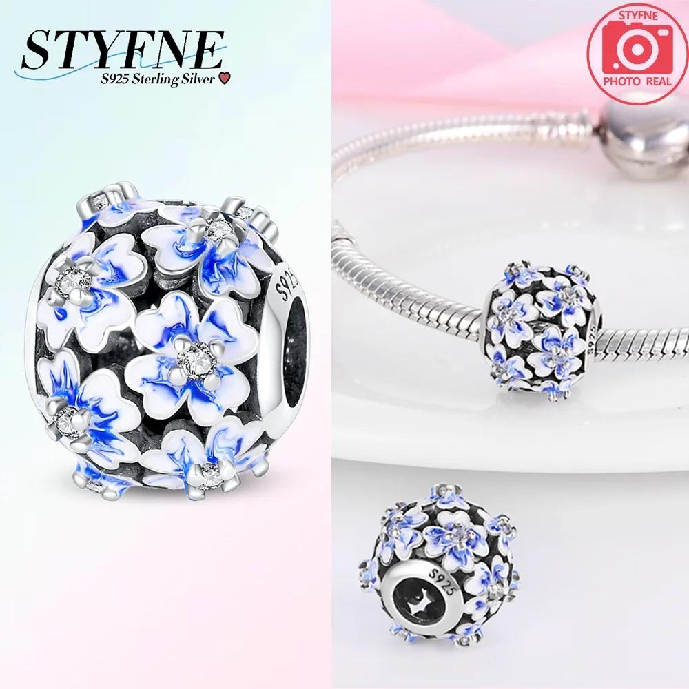 Copper Flower With Various Shapes Sparkling Zircon Sunflower Charms Beads Fit Original Bracelets Diy Jewelry